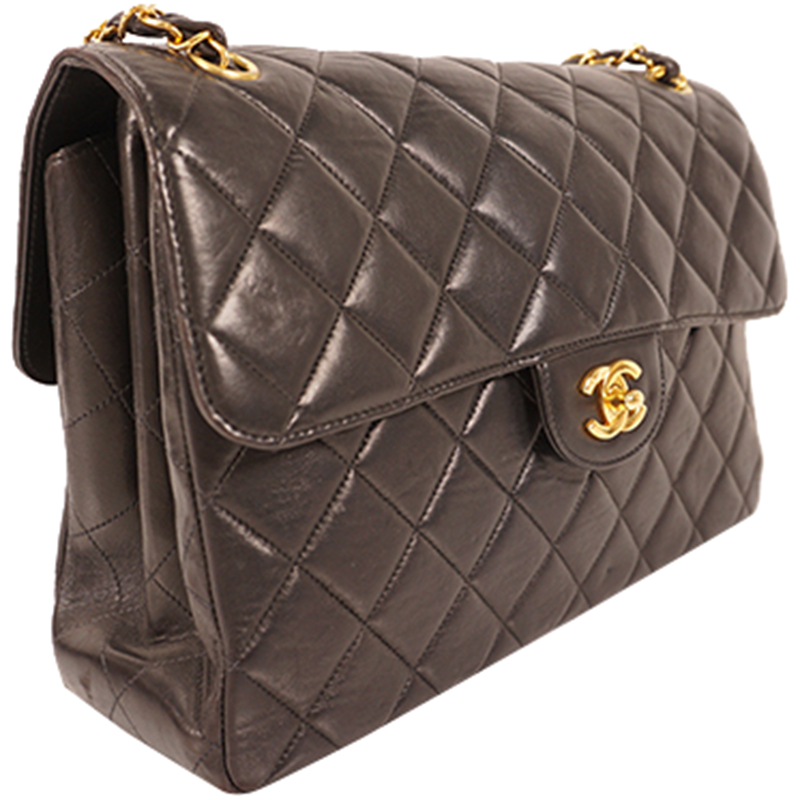 

Chanel Black Quilted Lambskin Leather Shoulder Bag