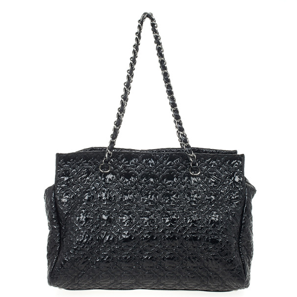 Chanel Black Patent Vinyl Rock in Moscow Classic Tote