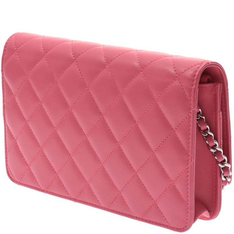 

Chanel Pink Quilted Lambskin Leather Shoulder Bag