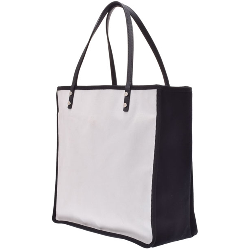 

Chanel Black/White Canvas Tote Bag