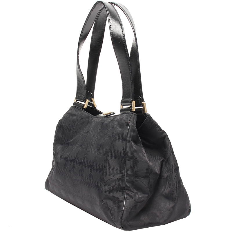 

Chanel Black Canvas Shoulder Bag