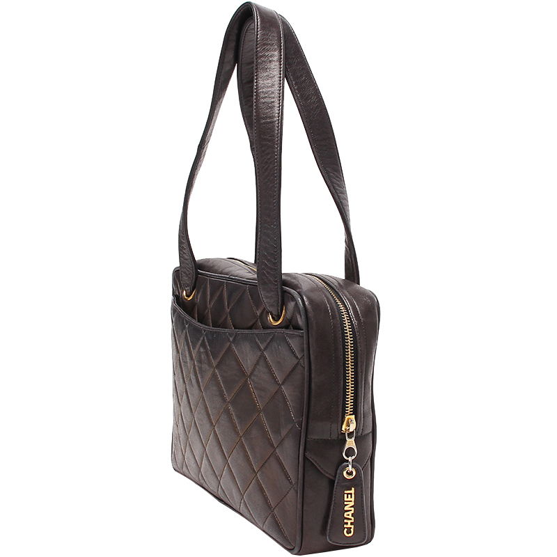 

Chanel Brown Leather Shoulder Bag