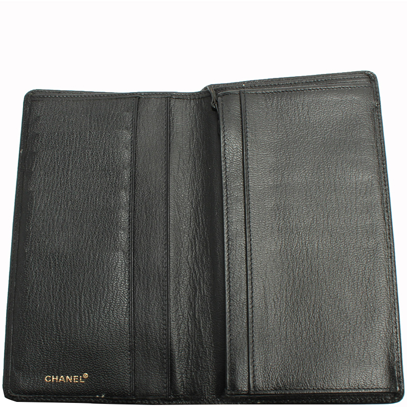 

Chanel Black Leather Long Wallet