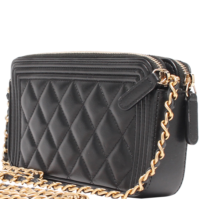 

Chanel Black Leather Chain Shoulder Bag
