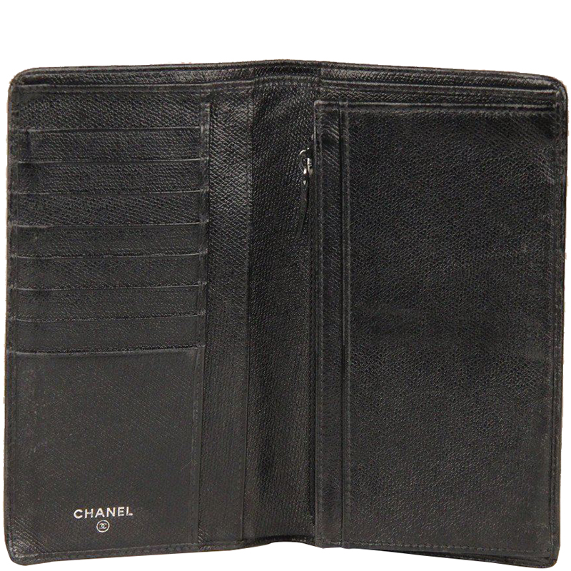 

Chanel Black Leather Long Continental Bifold Wallet