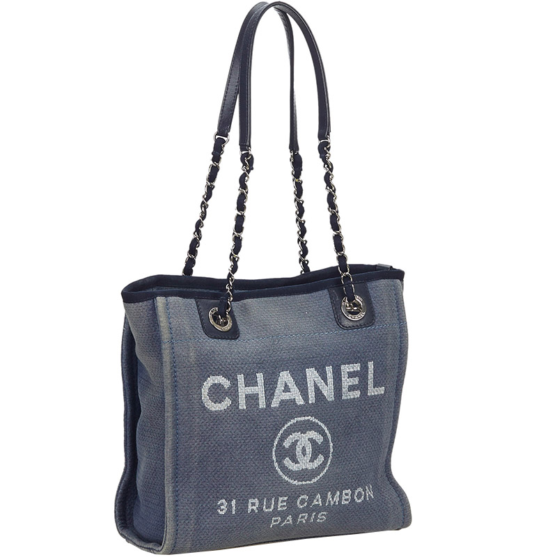 

Chanel Blue Canvas Mini Deauville Tote Bag