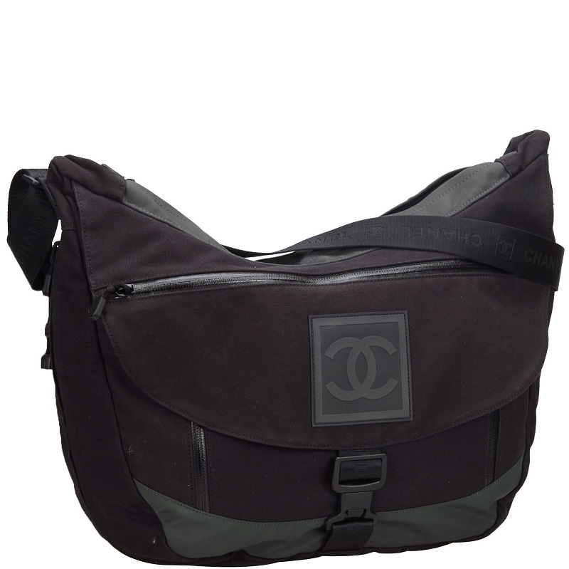 

Chanel Black Canvas CC Sports Line Crossbody Bag