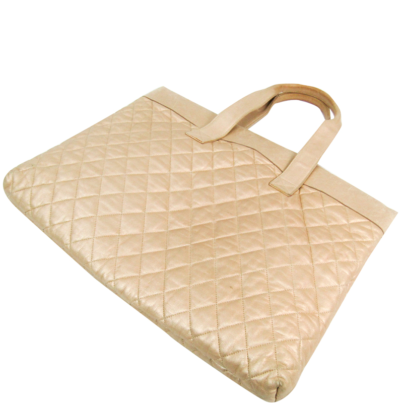 

Chanel Gold Quilted Leather Coco Cocoon Tote Bag