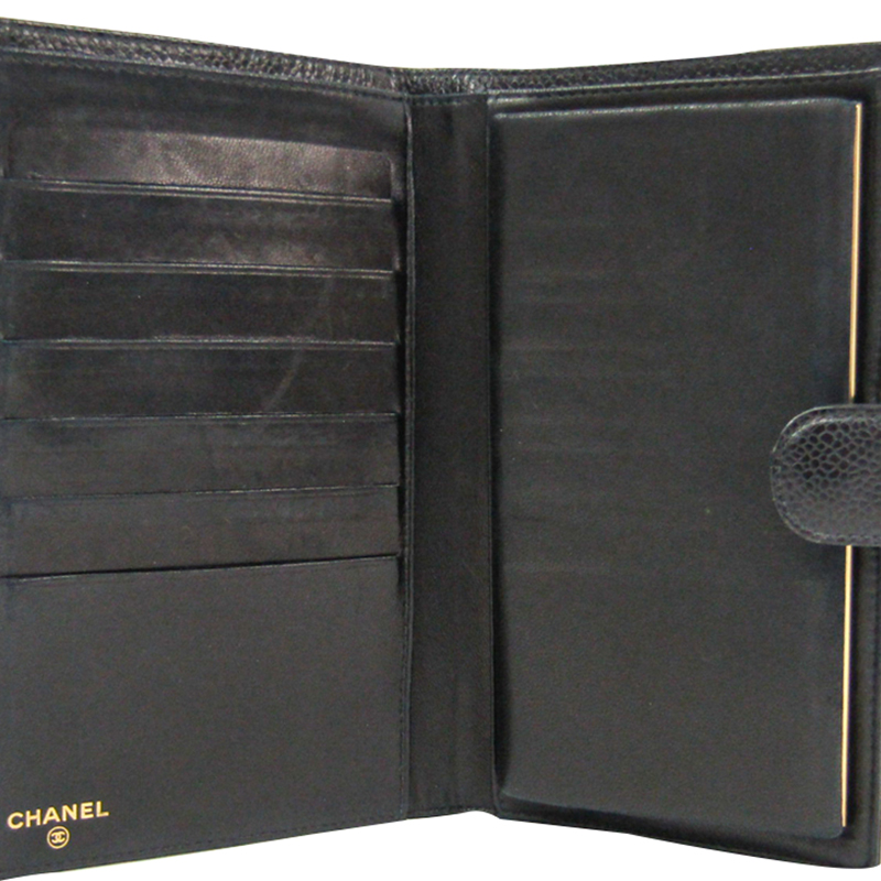 

Chanel Black Caviar Leather CC Long Bifold Wallet