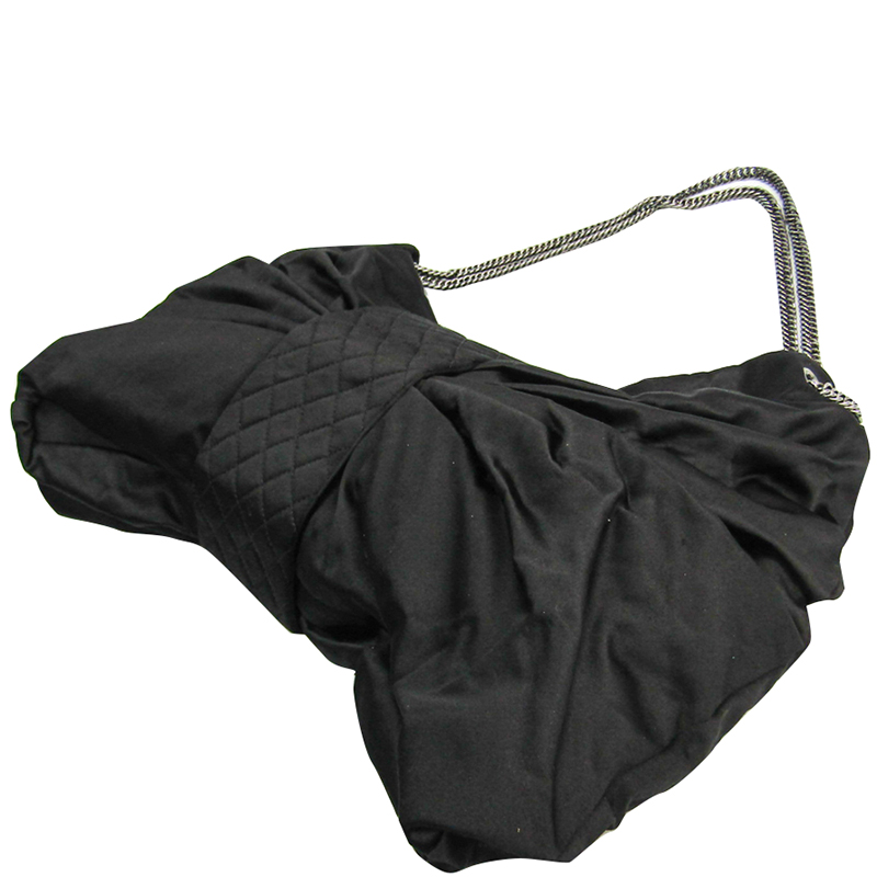 

Chanel Black Satin 2.55 Ribbon Shoulder Bag