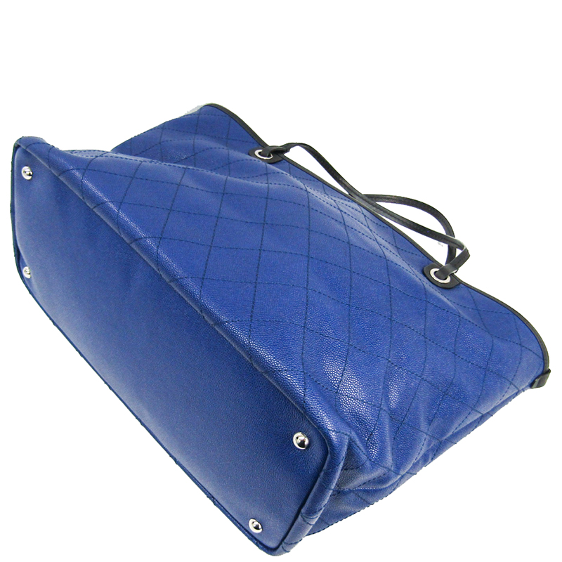 

Chanel Blue Caviar Leather Tote Bag