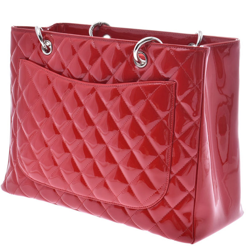 

Chanel Red Patent Leather Tote