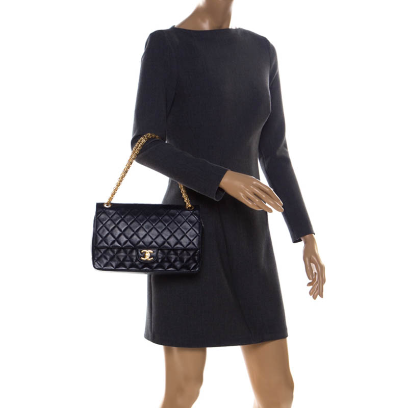 

Chanel Navy Blue Quilted Leather 2.55 Mademoiselle Double Flap Bag
