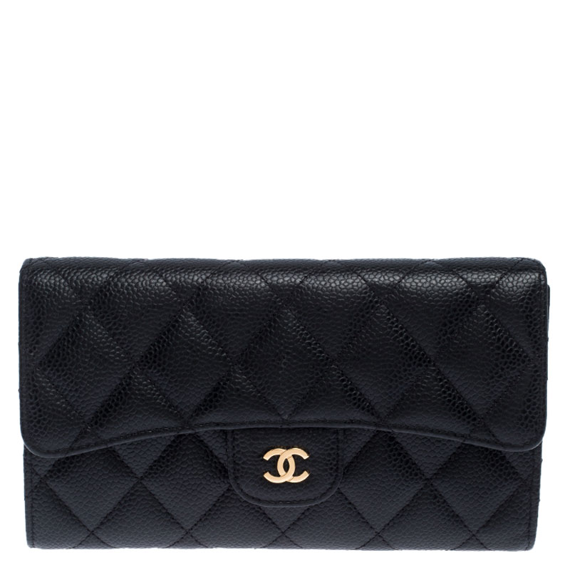 Chanel Black Quilted Leather Classic L Flap Wallet Chanel | The Luxury