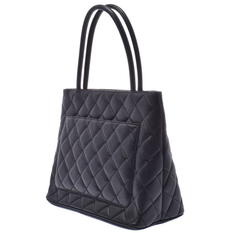 

Chanel Black Caviar Skin Leather Tote Bag