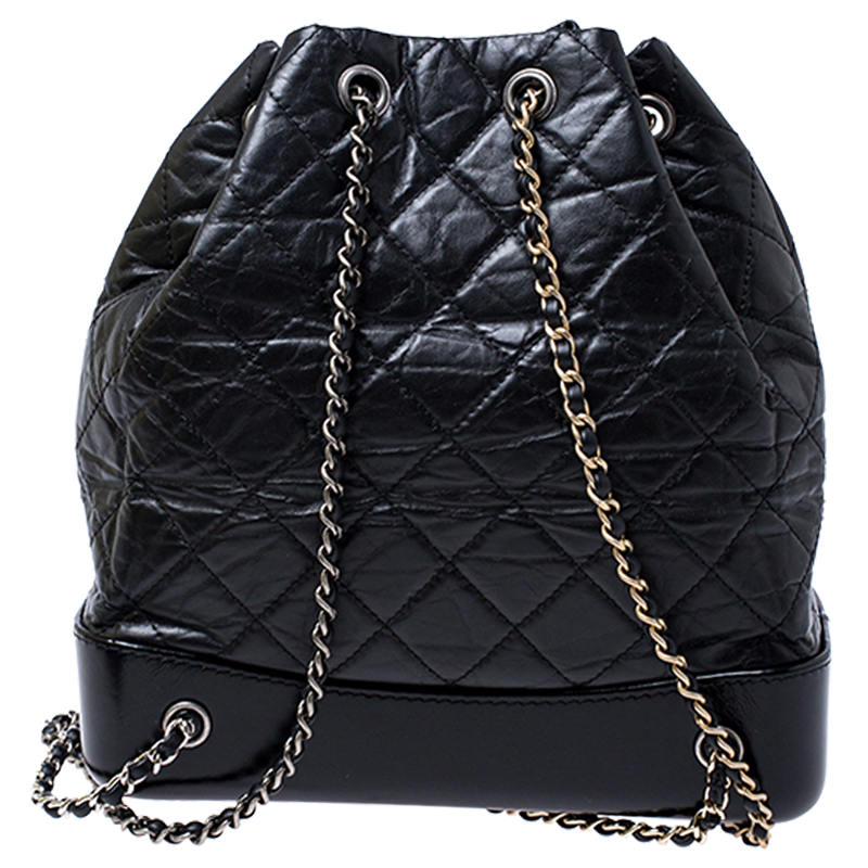 Gabrielle leather backpack Chanel Black in Leather - 33313013