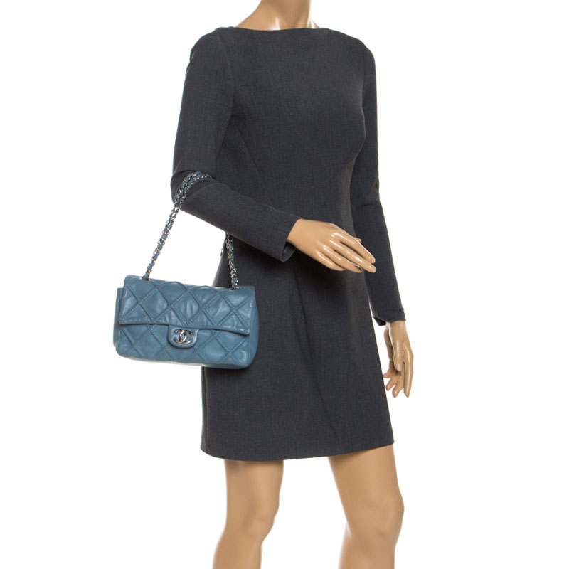 

Chanel Pale Blue Quilted Leather Classic Shoulder Bag