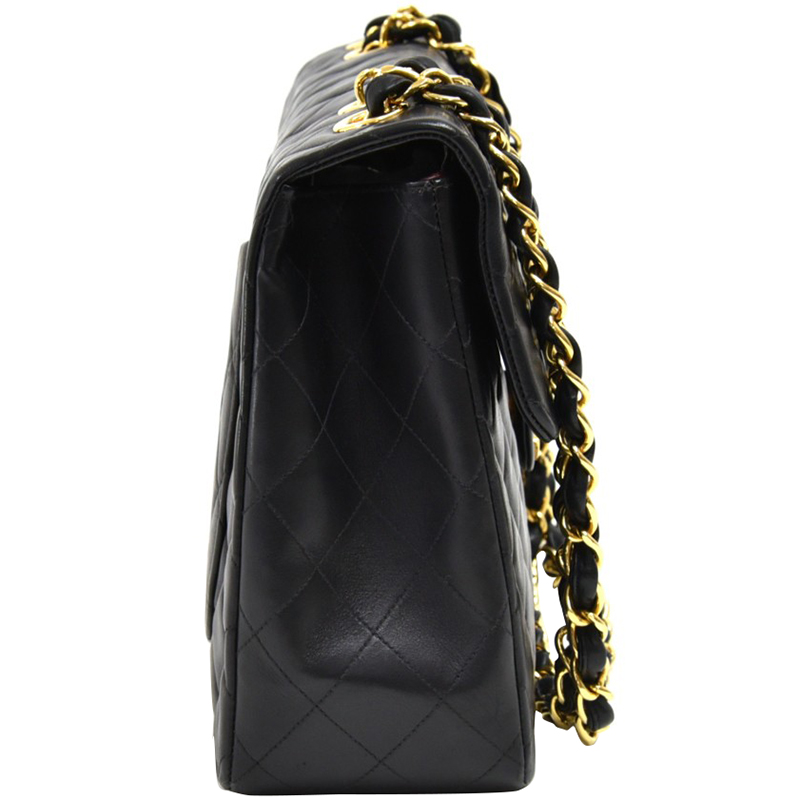 

Chanel Black Quilted Leather Classic Maxi Jumbo Classic Flap Bag