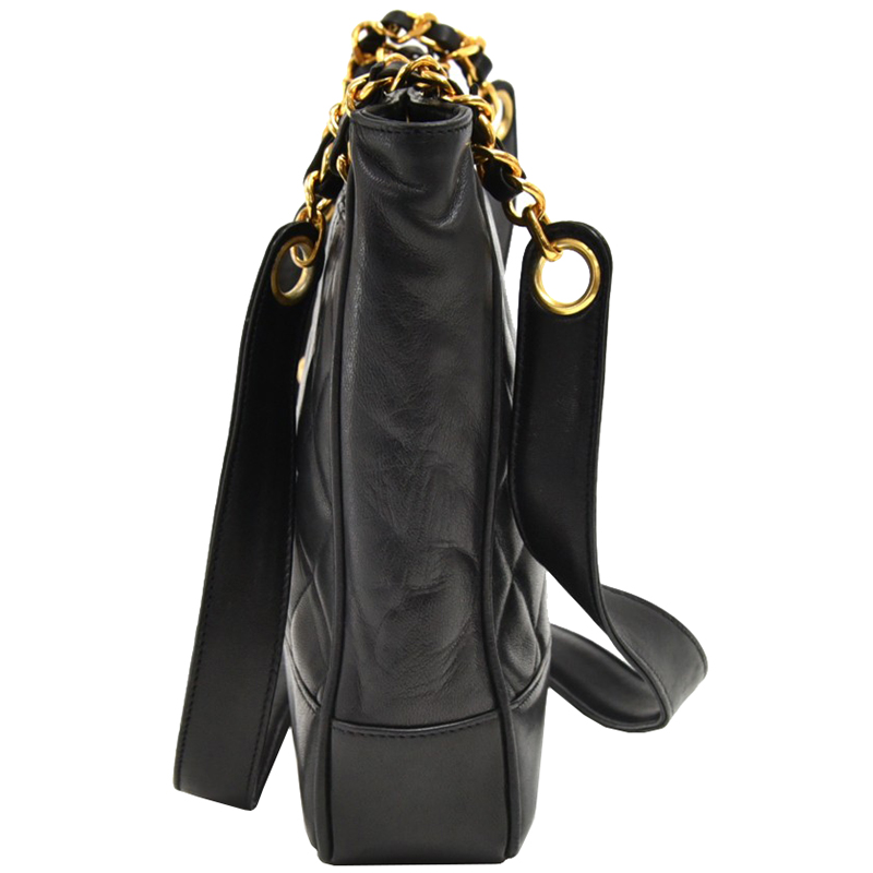

Chanel Black Quilted Leather Medium Chain Shoulder Bag