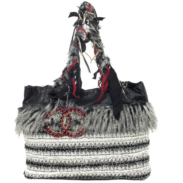 Chanel Inuit Tweed Fantasy Fur Tote
