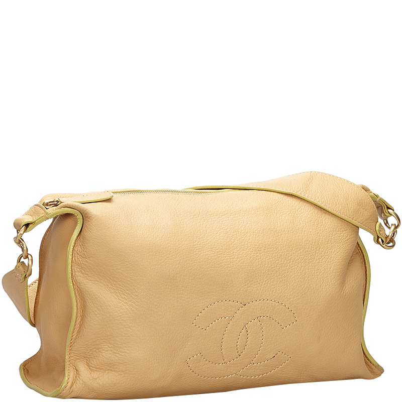 

Chanel Brown Leather CC Shoulder Bag