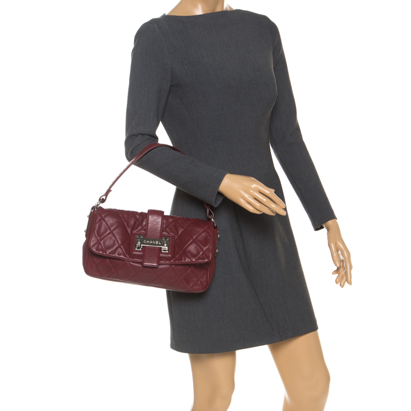 

Chanel Burgundy Quilted Leather Shoulder Bag