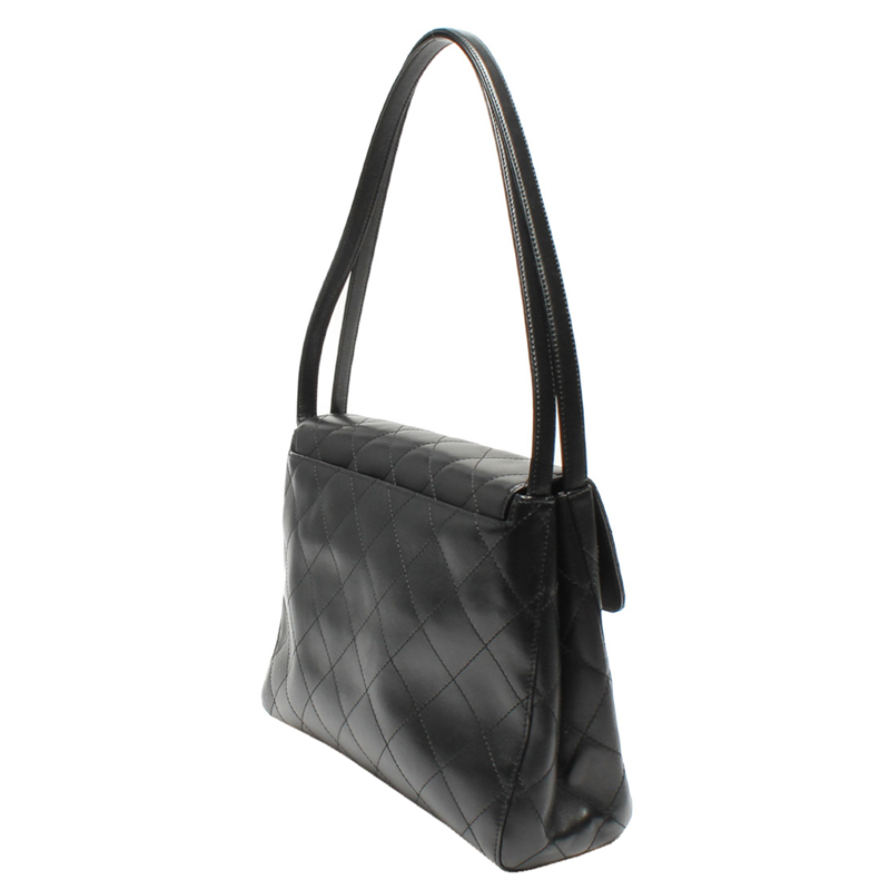 

Chanel Black Leather Wild Stitch Shoulder Bag
