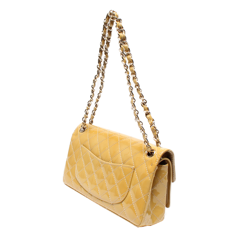 

Chanel Beige Quilted Leather W Chain Shoulder Bag