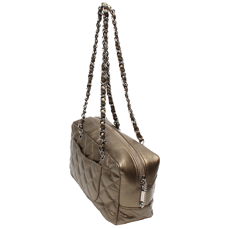 

Chanel Gold Leather Chain Shoulder Bag