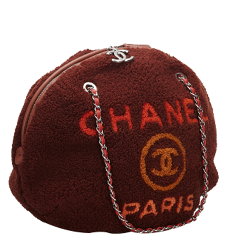 

Chanel Red Shearling Deauville Round Shoulder Bag