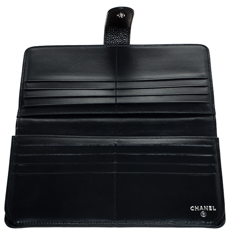 

Chanel Black Leather CC Long Bifold Wallet