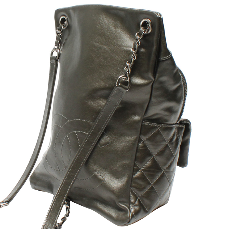 

Chanel Grey Matelasse Leather Backpack