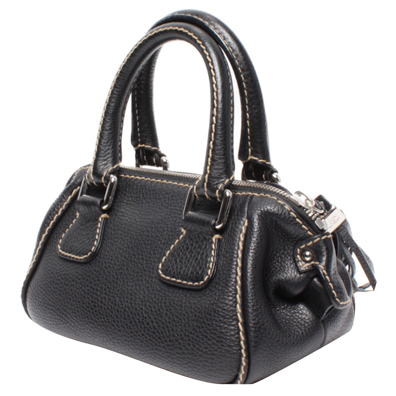 

Chanel Black Leather Fringe Logo Bag