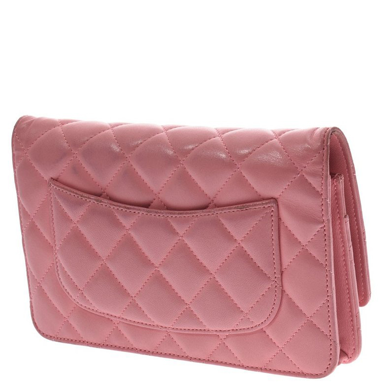 

Chanel Pink Matlasse Leather Chain Shoulder Bag