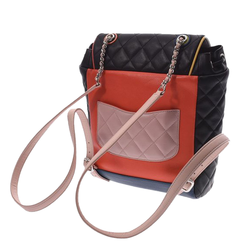 

Chanel Black Matlasse Leather Backpack