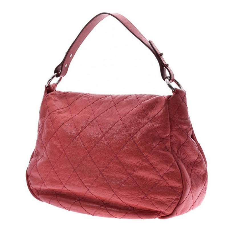 

Chanel Red Matlasse Leather Shoulder Bag