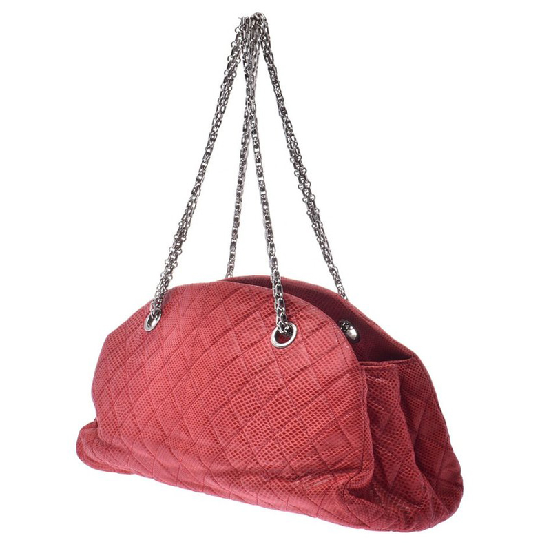 

Chanel Red Matlasse Leather Bowling Bag
