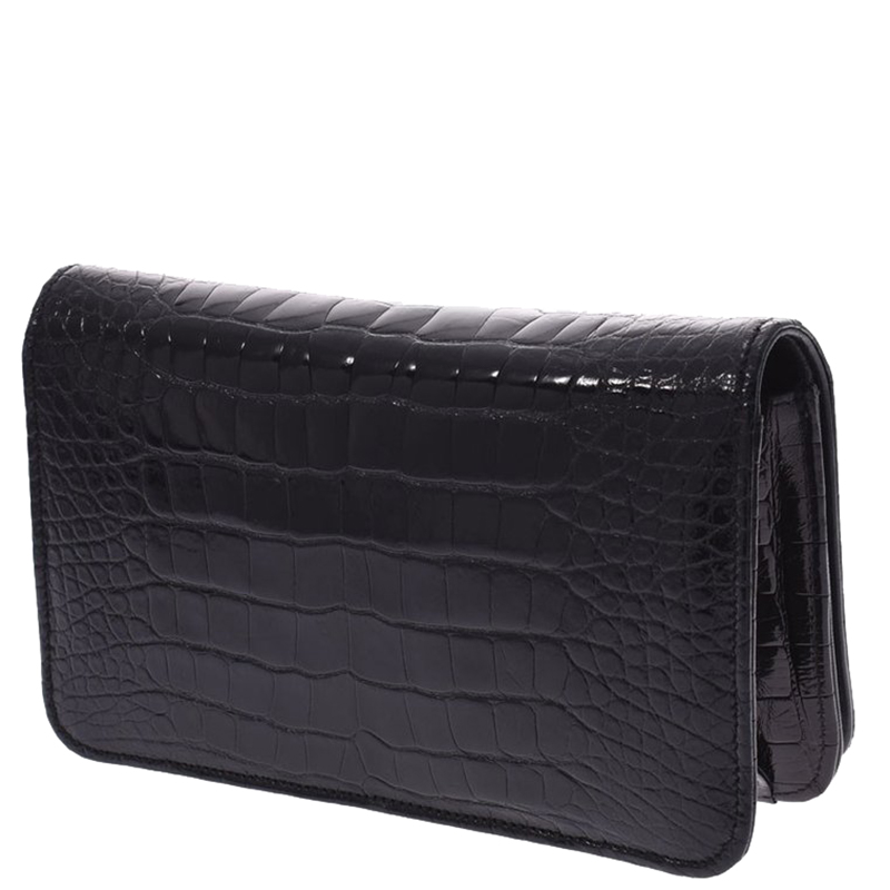 

Chanel Black Crocodile Leather Chain Shoulder Bag
