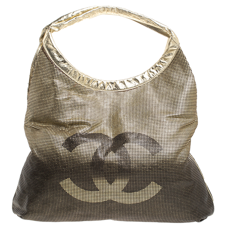 مملوكة مسبقًا حقيبة شانيل Hollywood CC جلد أومبريه ميتالك