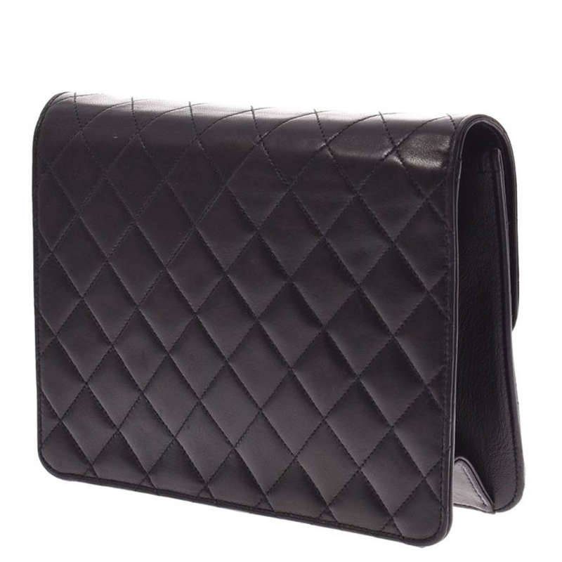 

Chanel Black Quilted Leather Single Flap Chain Shoulder Bag
