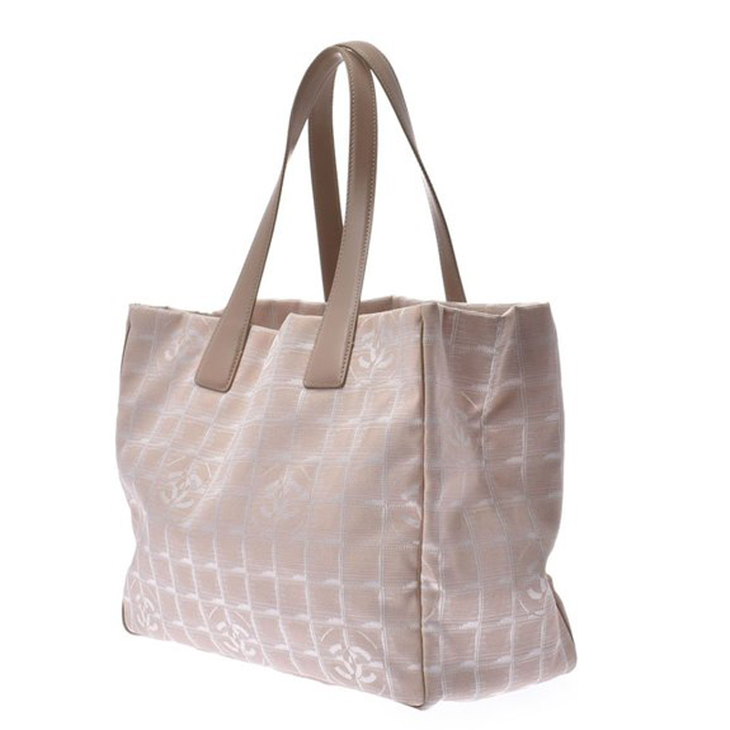 

Chanel Beige Nylon New Travel Line MM Tote Bag