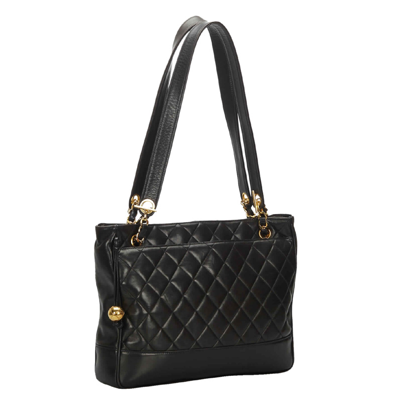 

Chanel Black Matelasse Leather Tote Bag