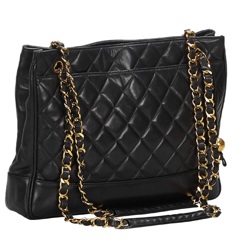

Chanel Black Matelasse Leather Shoulder Bag