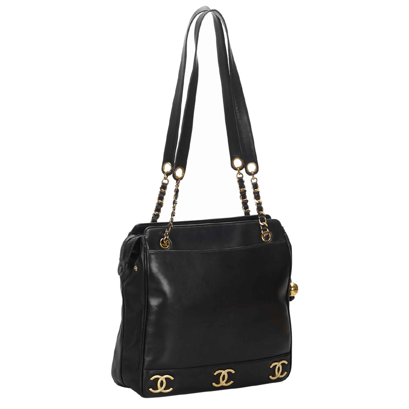

Chanel Black Leather Chain Shoulder Bag