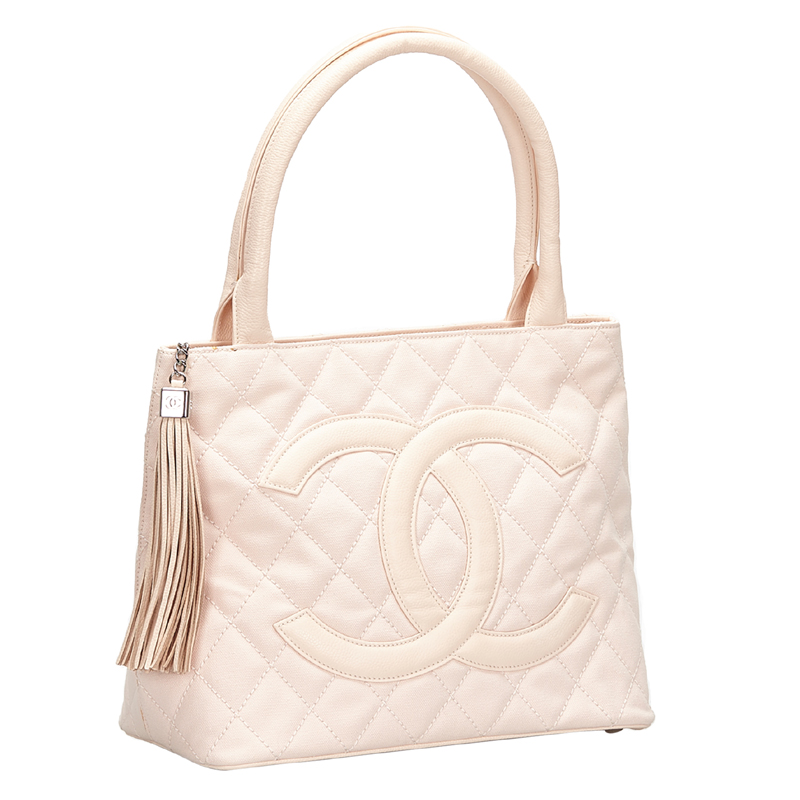 

Chanel Pink Quilted Canvas Medallion Tote Bag