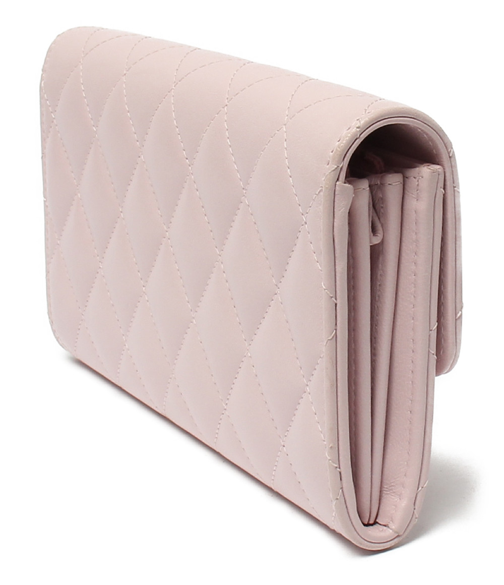 

Chanel Pink Quilted Leather Long Wallet