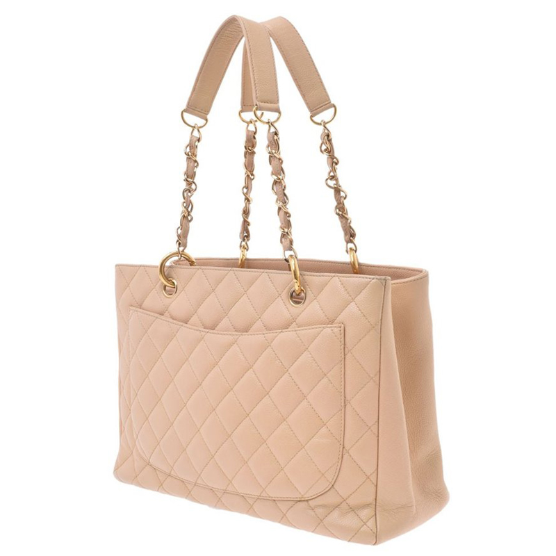 

Chanel Beige Matrasse Leather GST Tote