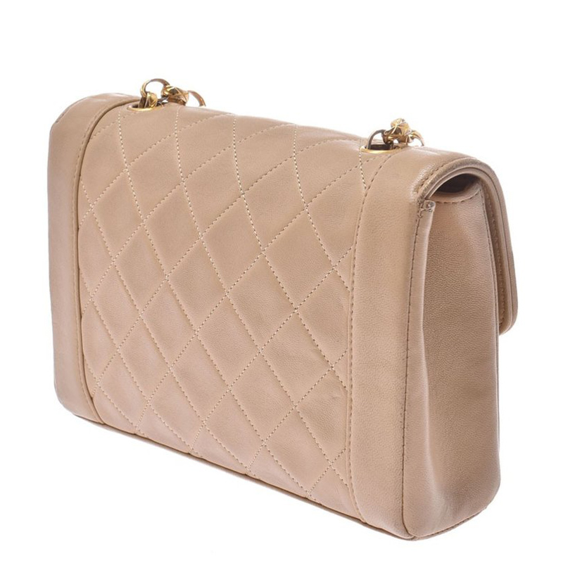 

Chanel Beige Matrasse Leather Chain Shoulder Bag