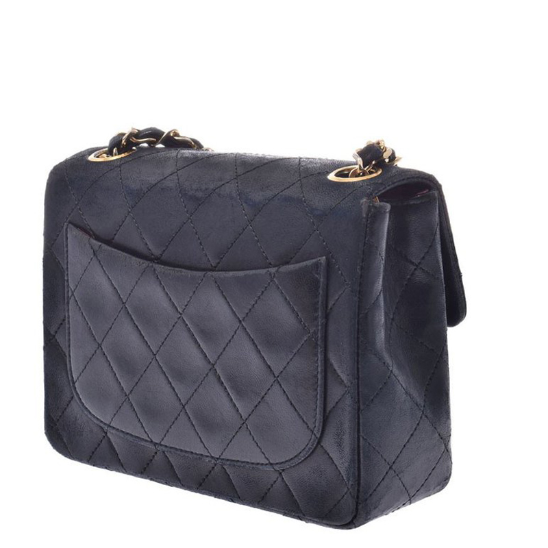 

Chanel Black Matrasse Leather Mini Flap Bag