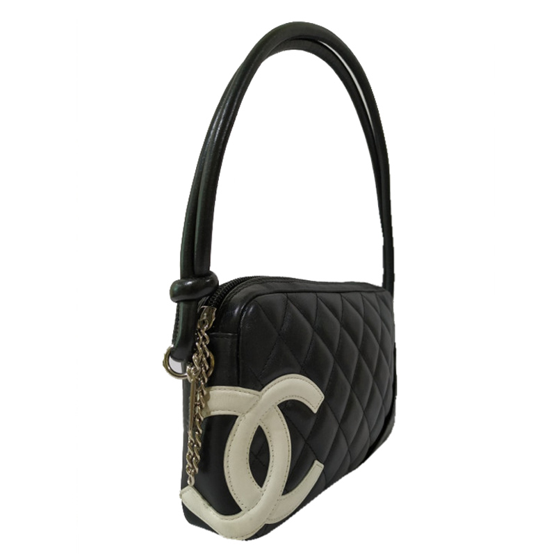 

Chanel Black Quilted Leather Cambon Ligne Pochette